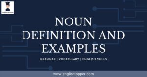 Noun definition and examples