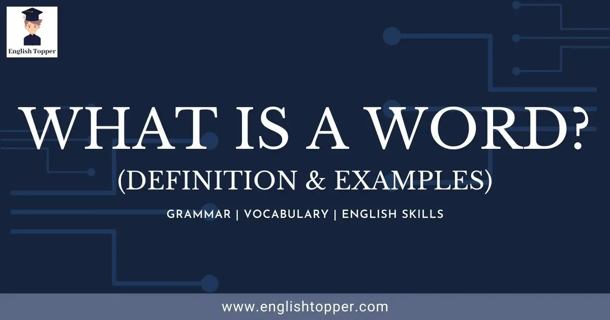 What is a word? - English Topper