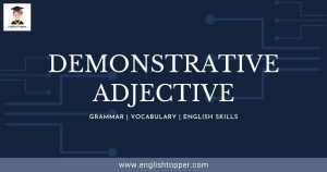 What is a Demonstrative Adjective? - English Topper