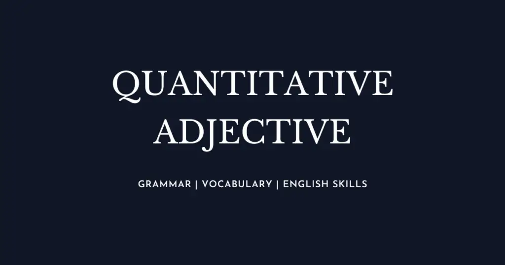 Quantitative Adjectives